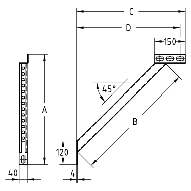 MPR-Stützstreben Typ S+ 440 mm
